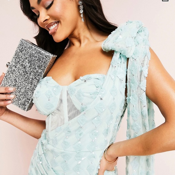 John Lewis Glitter Clutch Box Bag - Picture 7 of 13